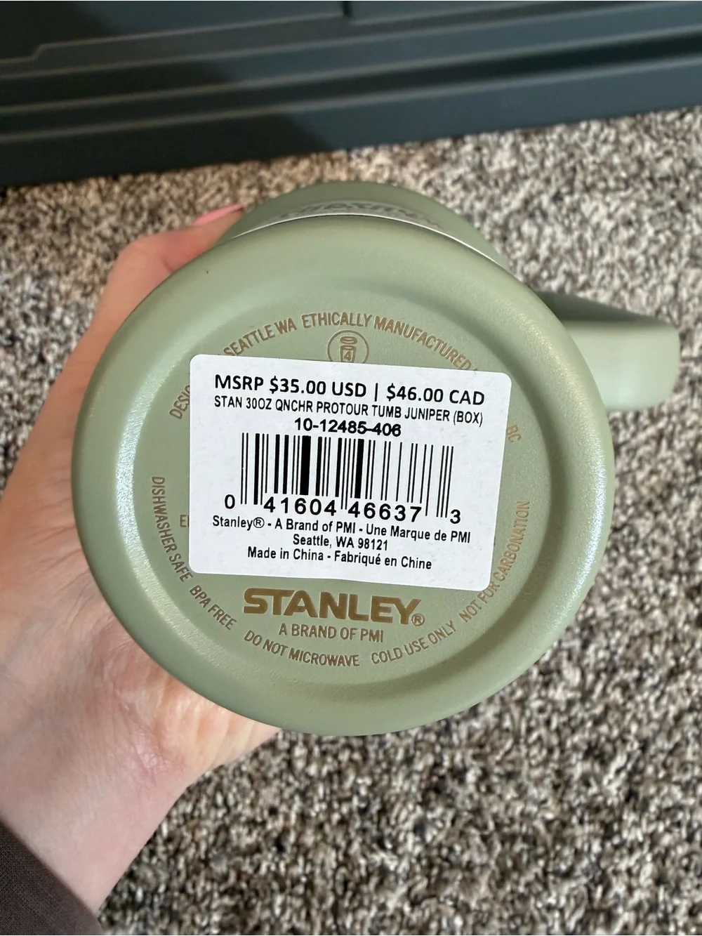 Stanley Sage Green Travel Tumbler with Gold Accent 30oz. - Picture 7 of 7